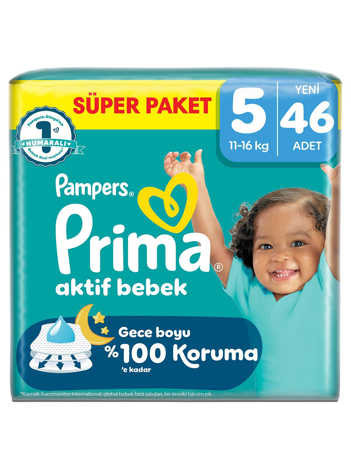 Prıma Bebek Bezi Ab 5 Beden Super Paket 46 Adet