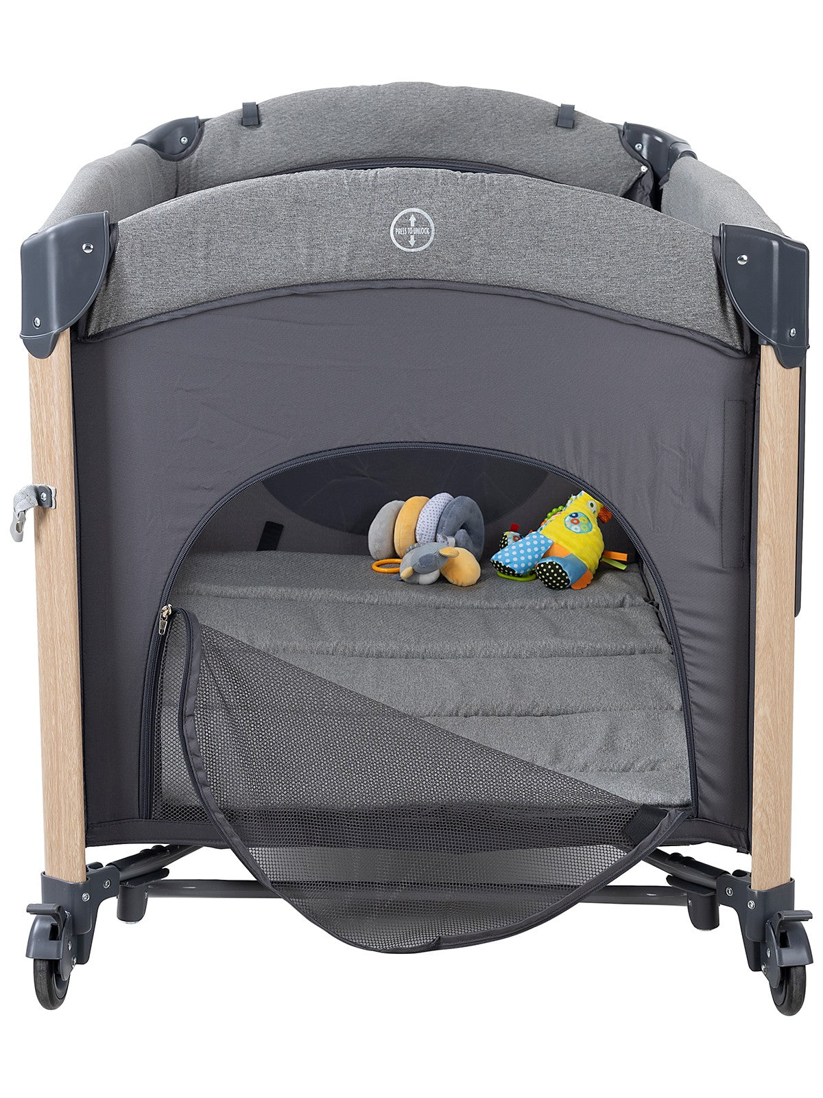 Prego Elips Plus Anne Yanı Oyun Parkı 70x120 cm - Gri