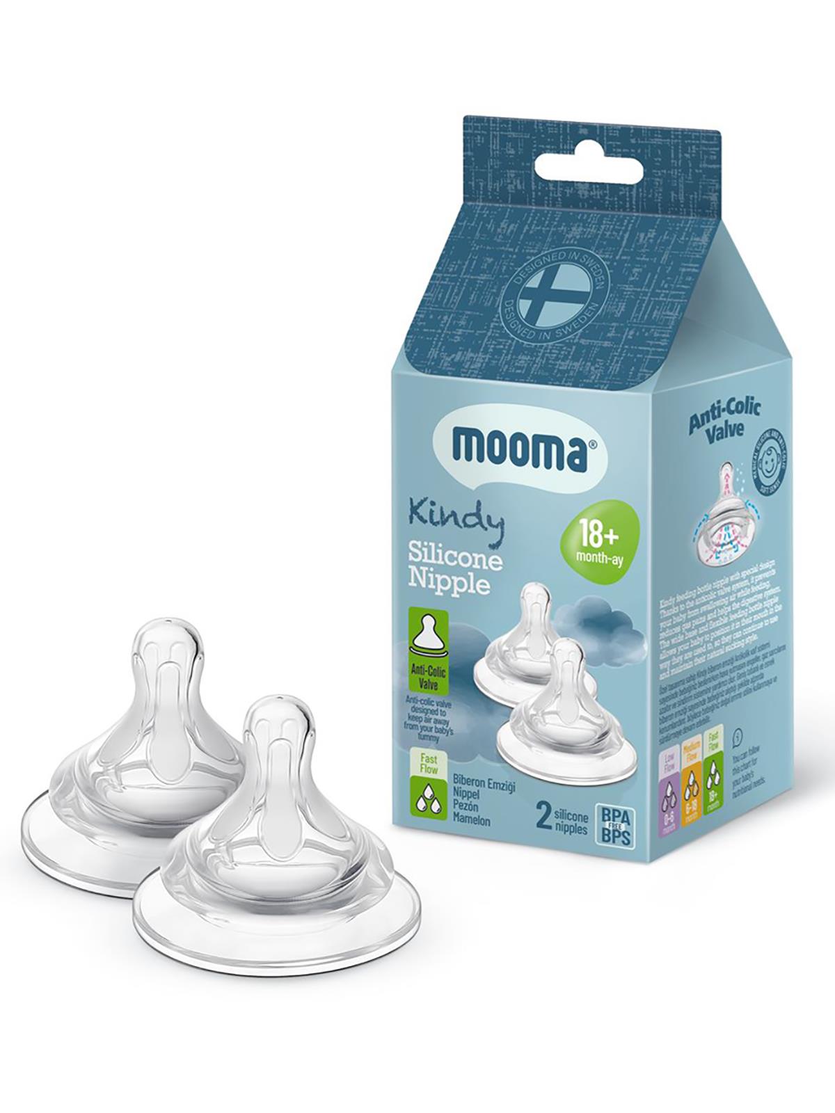 Mooma Biberon Ucu 2Li 18+ Ay Hızlı Akış