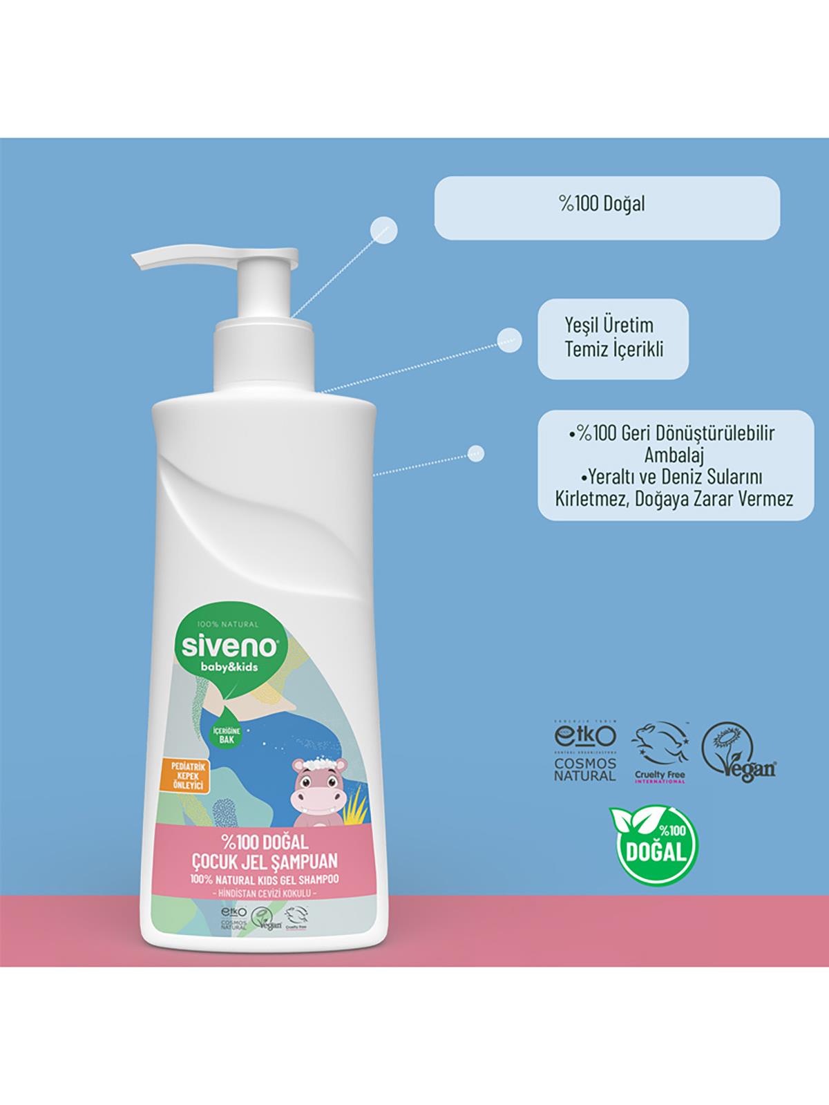 Siveno %100 Doğal Çocuk Jel Şampuan 325 ml