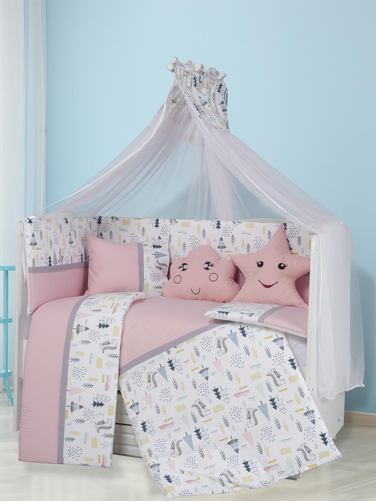 Aras Bebe Safari Uyku Seti 70x131 - Pembe