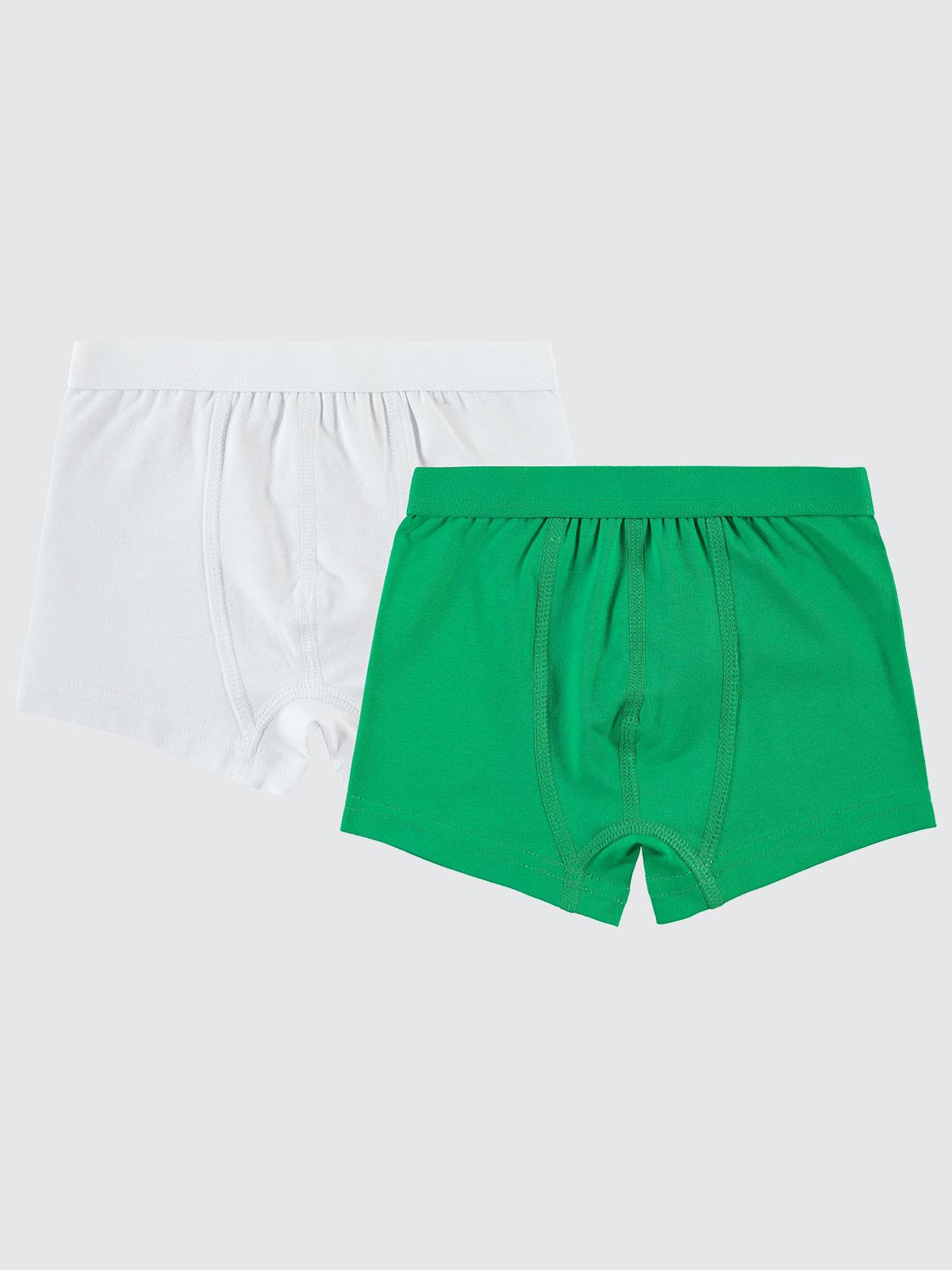 Civil Erkek Çocuk Basic 2'li Boxer Set | Likralı Süprem | Okul Kreş ve Günlük Kullanım - Yeşil