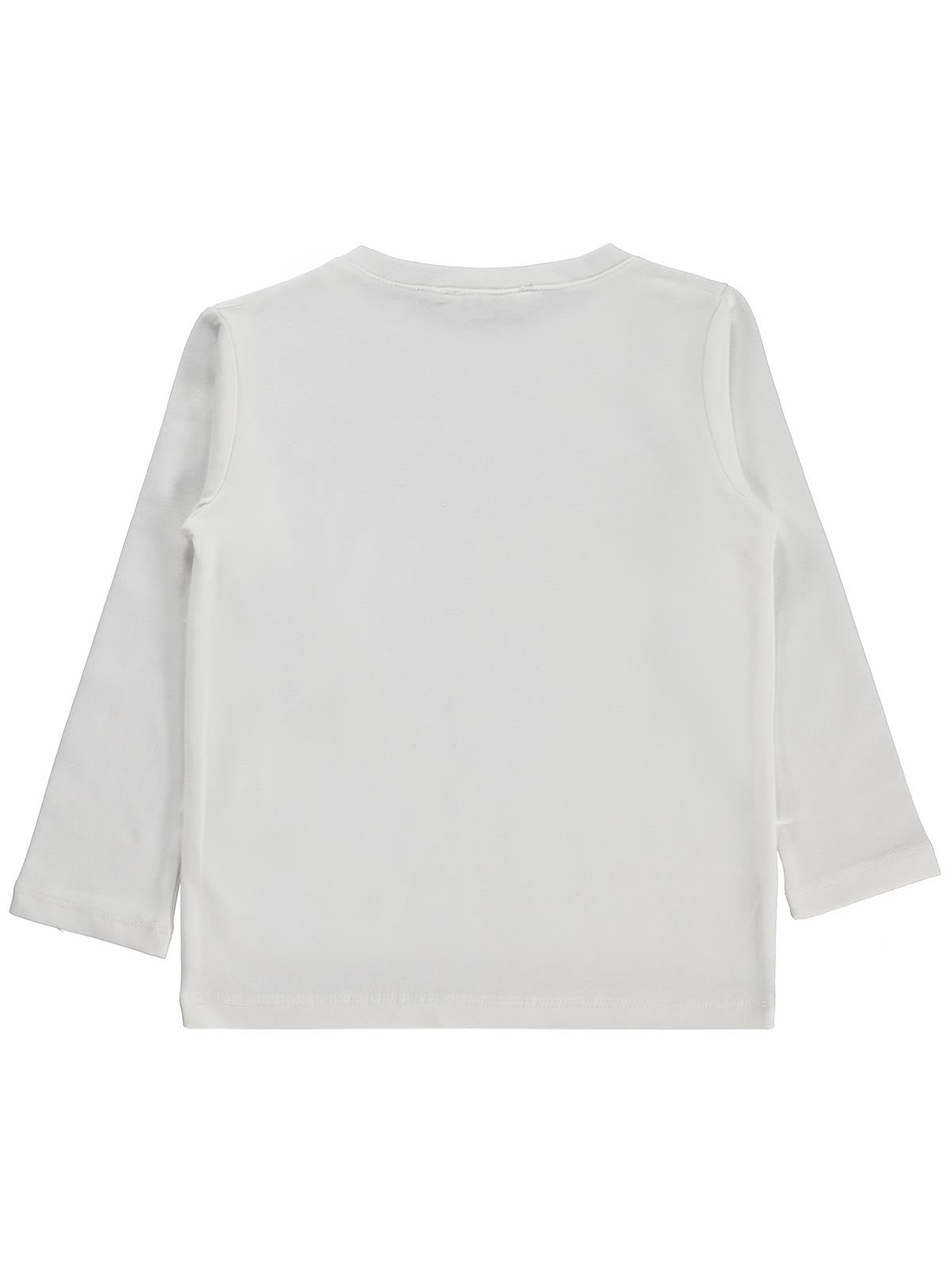 Civil Boys Erkek Çocuk Basic Sweatshirt | Likralı Süprem Uzun Kol | Okul Kreş ve Günlük Kullanım - Ekru
