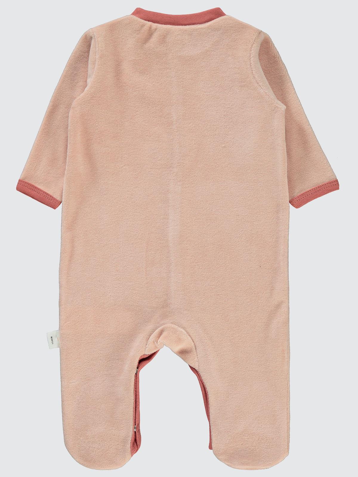 Civil Baby Bulut Baskılı Patikli 1-6 Ay Tulum - Pudra