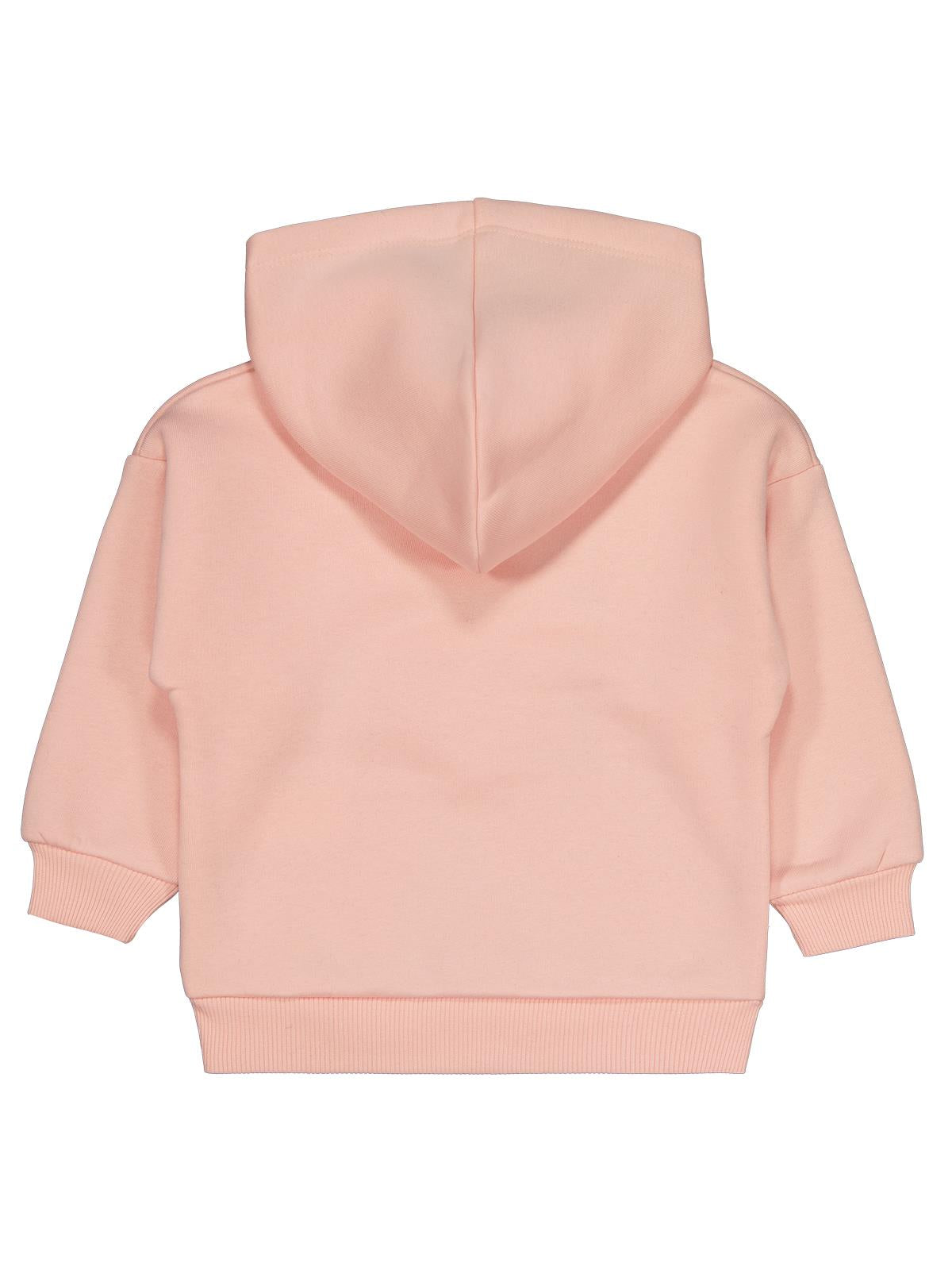 Civil Girls Kız Çocuk Lovely Baskılı Sweatshirt | 3 İp Uzun Kol Kapşonlu | Okul Kreş ve Günlük Kullanım - Pudra
