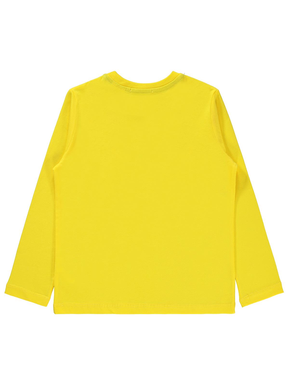 Superman Baskılı Sweatshirt | Süprem Uzun Kol Bisiklet Yaka Baskılı | Okul Kreş ve Günlük Kullanım - Sarı