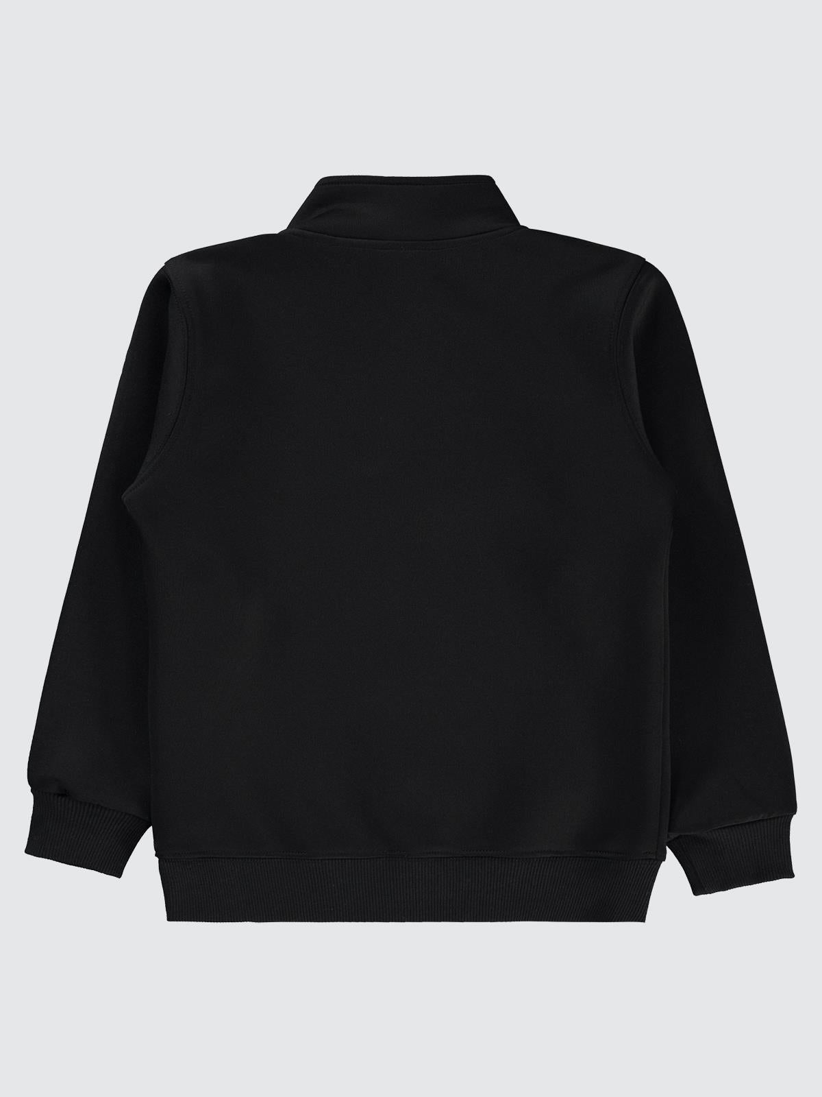 Pierre Cardin Original Baskılı Sweatshirt | Dalgıç Uzun Kol | Okul Kreş ve Günlük Kullanım - Siyah