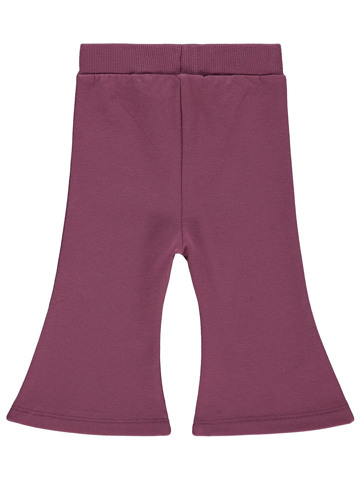 Civil Baby Civil Basic Kalp Etiketli İspanyol Paça 6-18 Ay Eşofman Altı - Lila