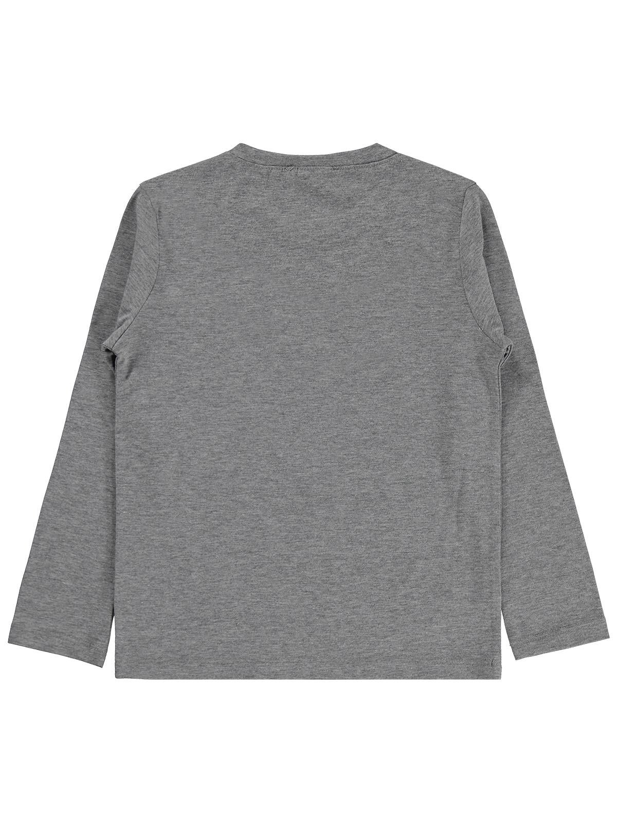 Civil Erkek Çocuk Basic Sweatshirt | Likralı Süprem Uzun Kol | Okul Kreş ve Günlük Kullanım - Gri