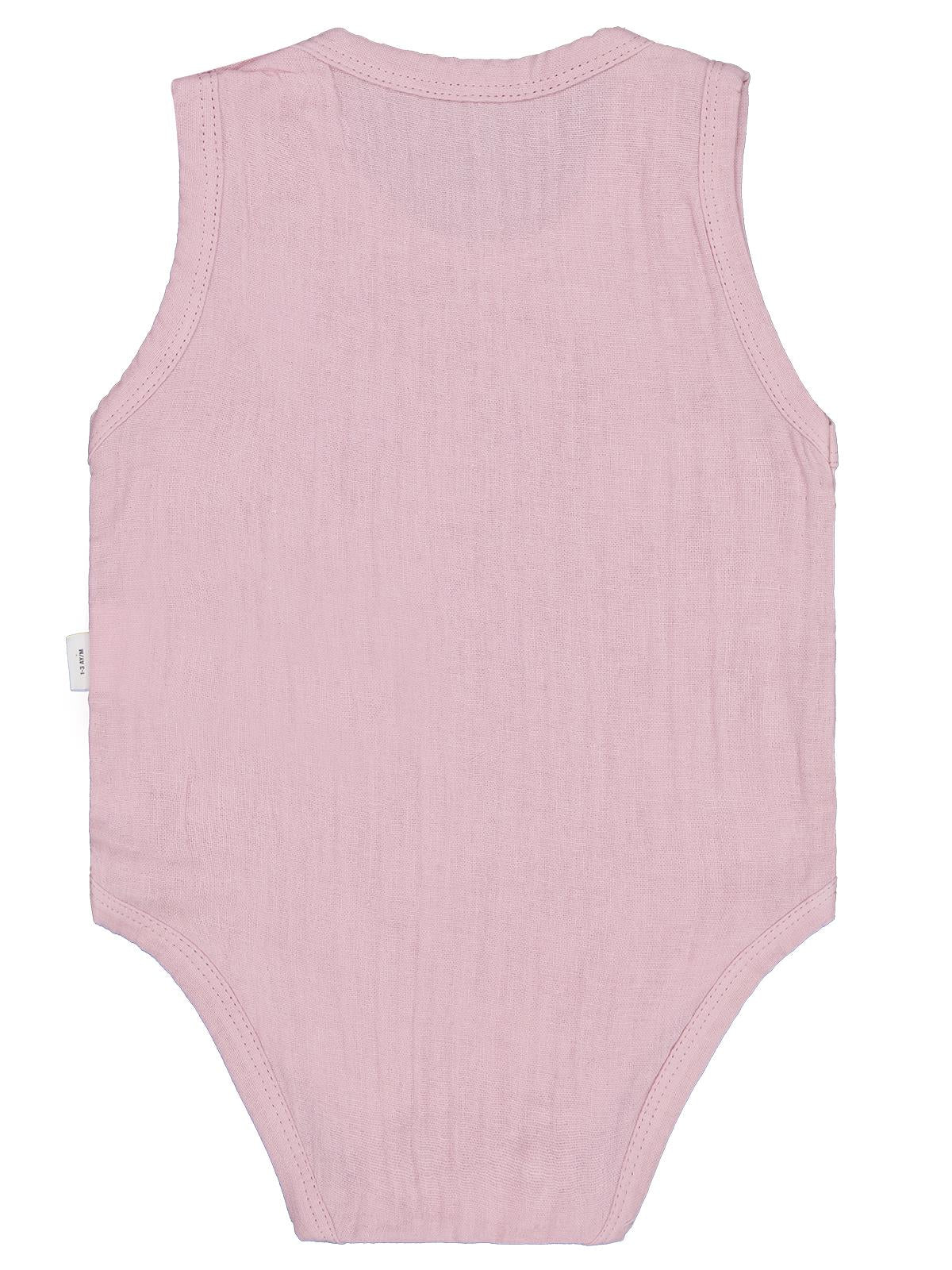 Civil Baby Ayıcık Baskılı 1-18 Ay Çıtçıtlı Badi - Pembe