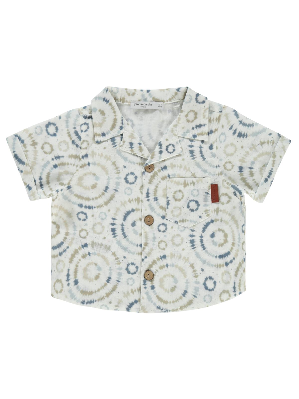 Pierre Cardin Daire Desenli 2-5 Yaş Gömlek - Mavi