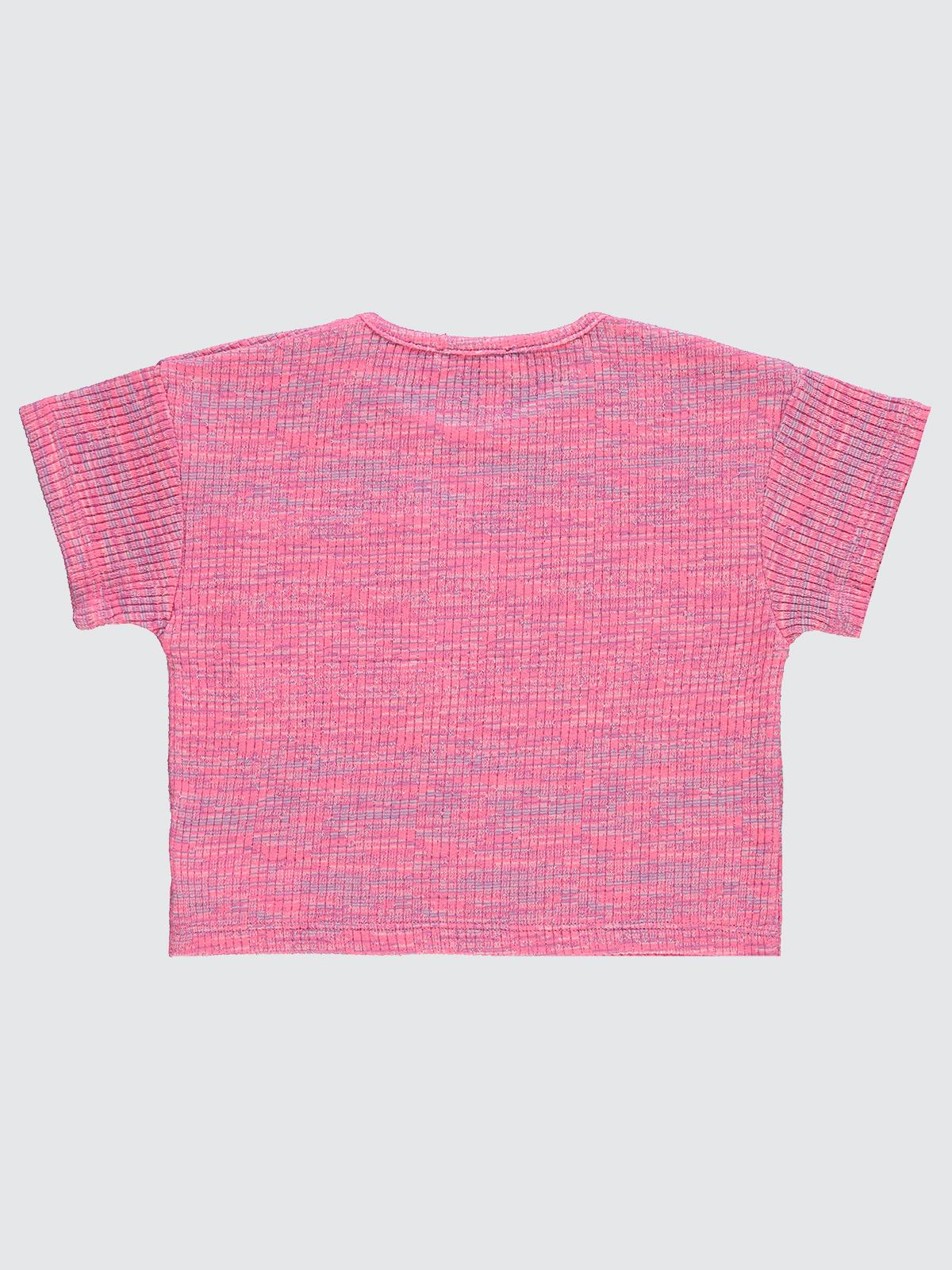 Civil Girls Renkli Melanjlı Kaşkorse 10-13 Yaş Tişört - Pembe