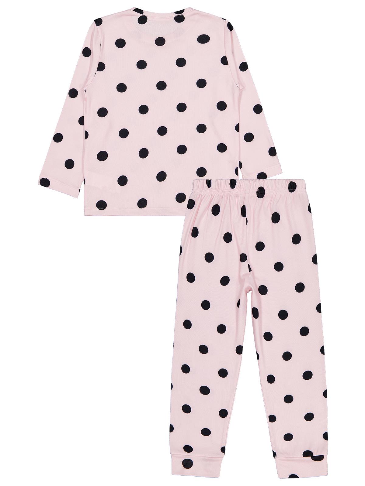 Civil Girls Puanlı 10-13 Yaş Pijama Takımı - Pudra