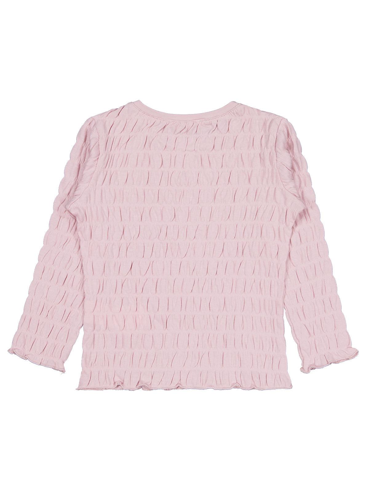 Civil Girls Kız Çocuk Raporlu Sweatshirt | Jakarlı Likralı Süprem Uzun Kol | Okul Kreş ve Günlük Kullanım - Pembe