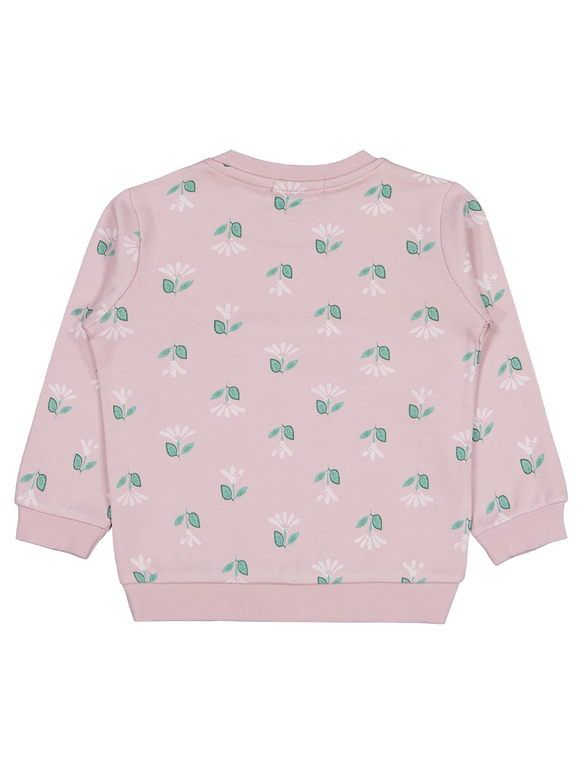 Civil Kız Çocuk Çıtır Çiçek Baskılı Sweatshirt | İnterlok Uzun Kol | Okul Kreş ve Günlük Kullanım - Pembe