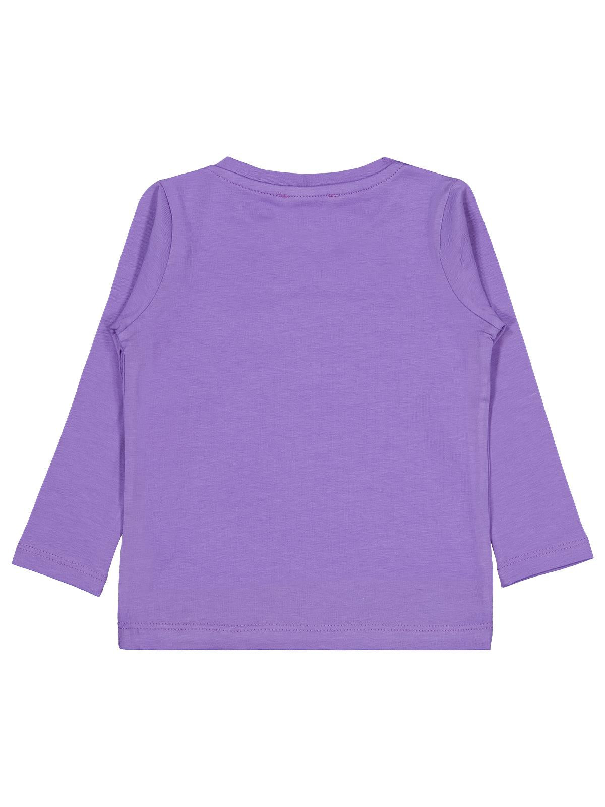 Civil Kız Çocuk Unicorn Baskılı Sweatshirt | Likralı Süprem Uzun Kol | Okul Kreş ve Günlük Kullanım - Lila
