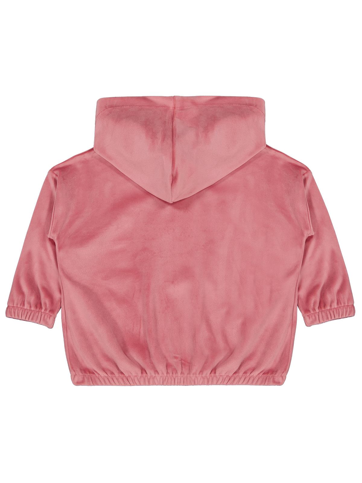 Civil Kız Çocuk Sweatshirt | Kadife Uzun Kol Kapşonlu | Okul Kreş ve Günlük Kullanım - Pembe