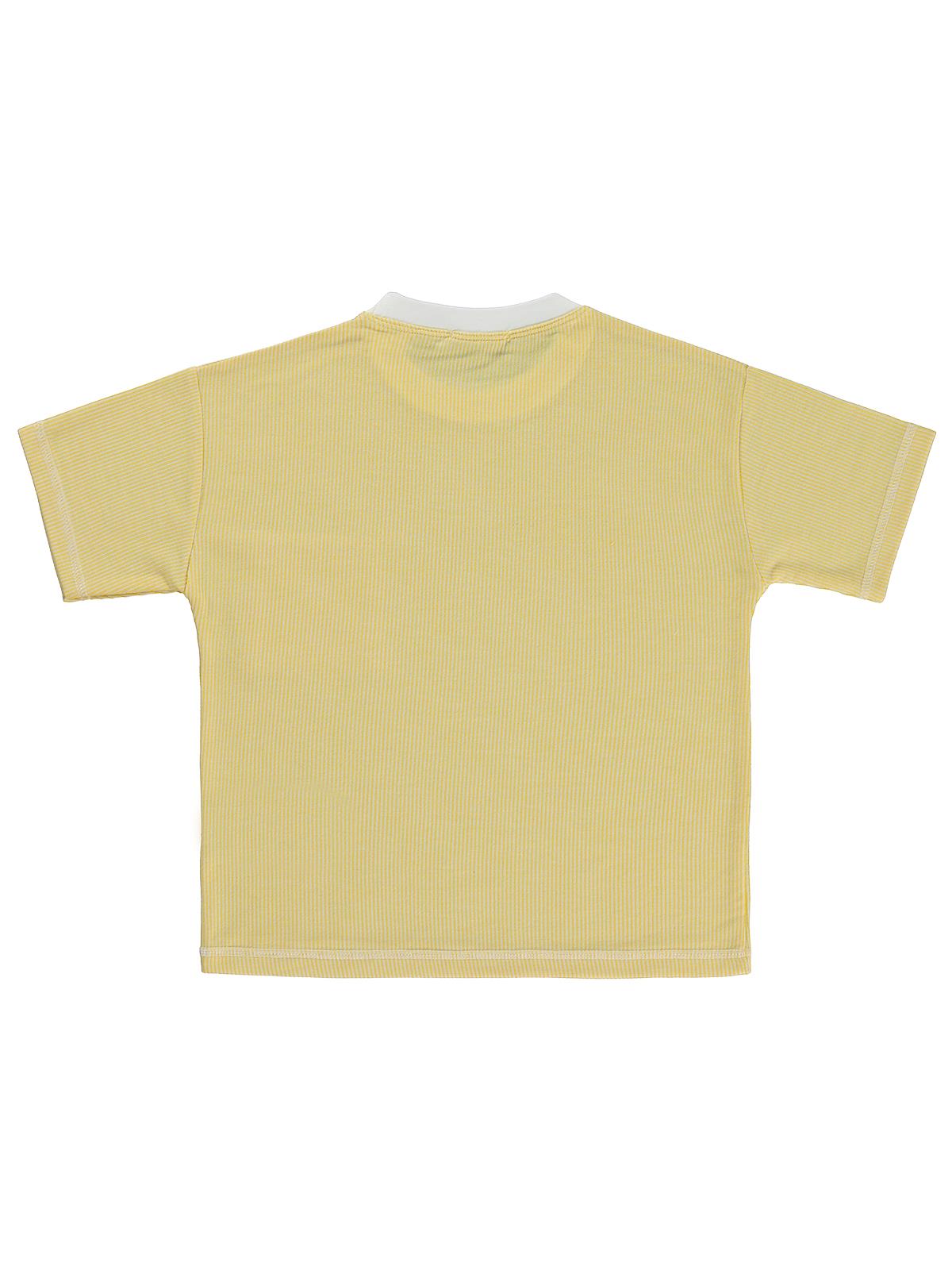Civil Boys Karyoka Dikişli Cepli 6-9 Yaş Tişört - Sarı