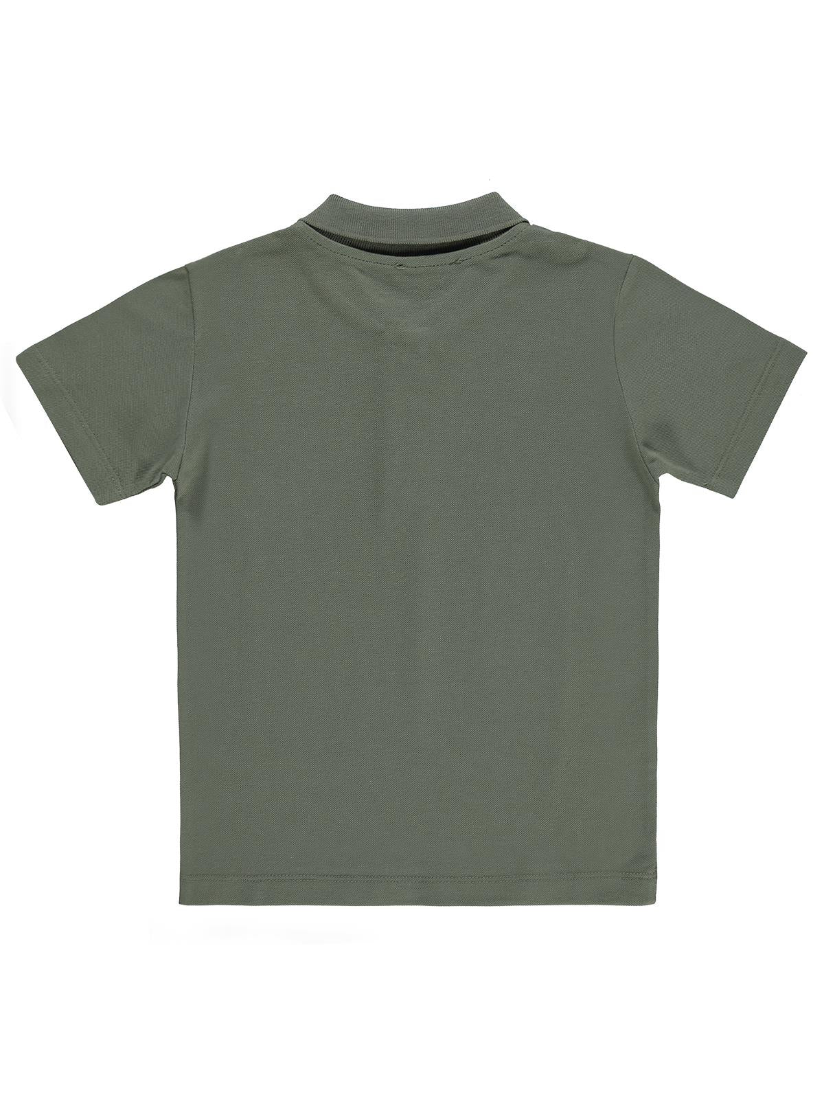 Civil Boys Palmiye Nakışlı Polo Yaka 10-13 Yaş Tişört - Haki