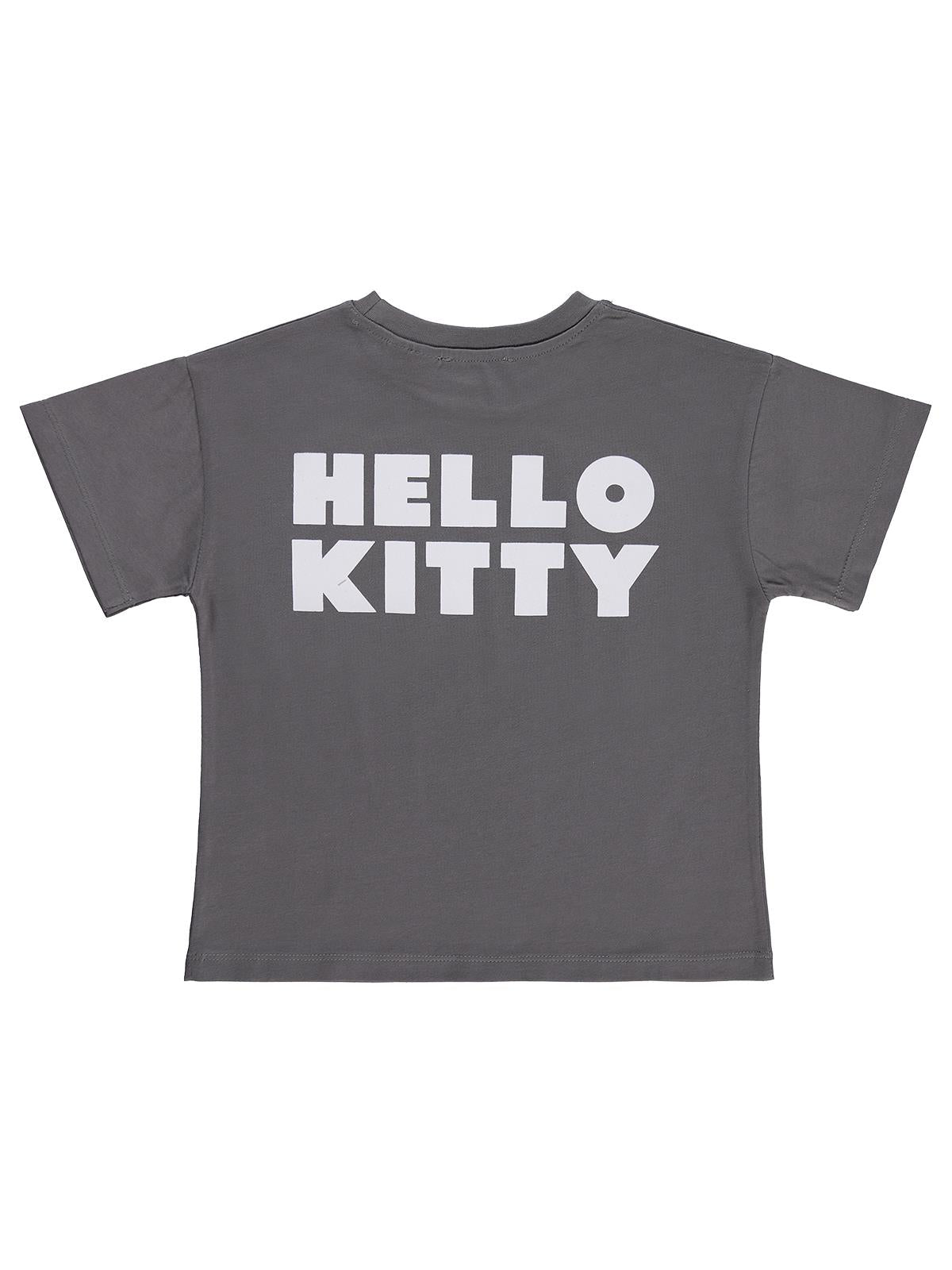 Hello Kitty 10-13 Yaş Tişört - Gri