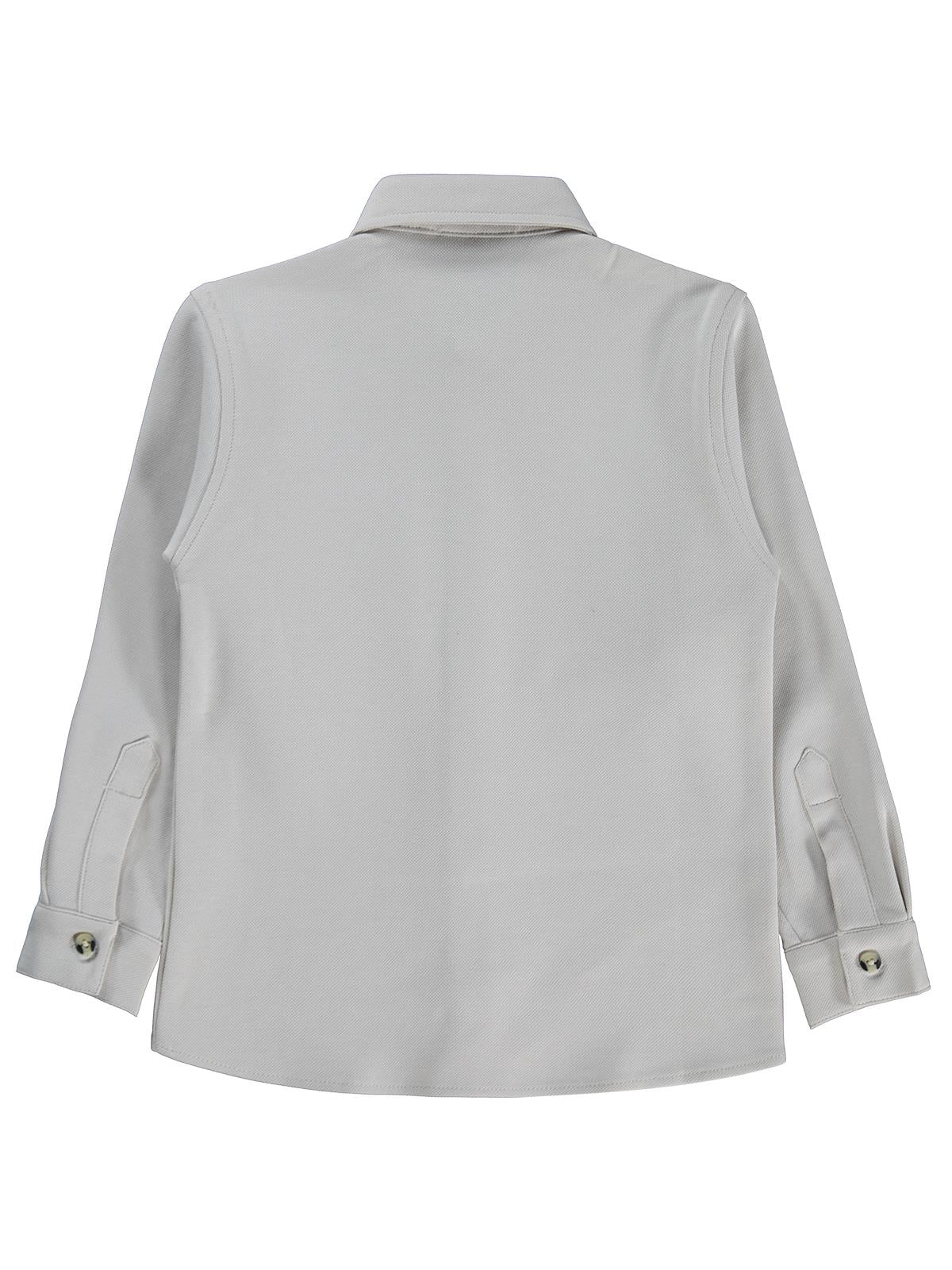 Pierre Cardin Çift Cepli 10-12 Yaş Gömlek - Koyu Taş Rengi