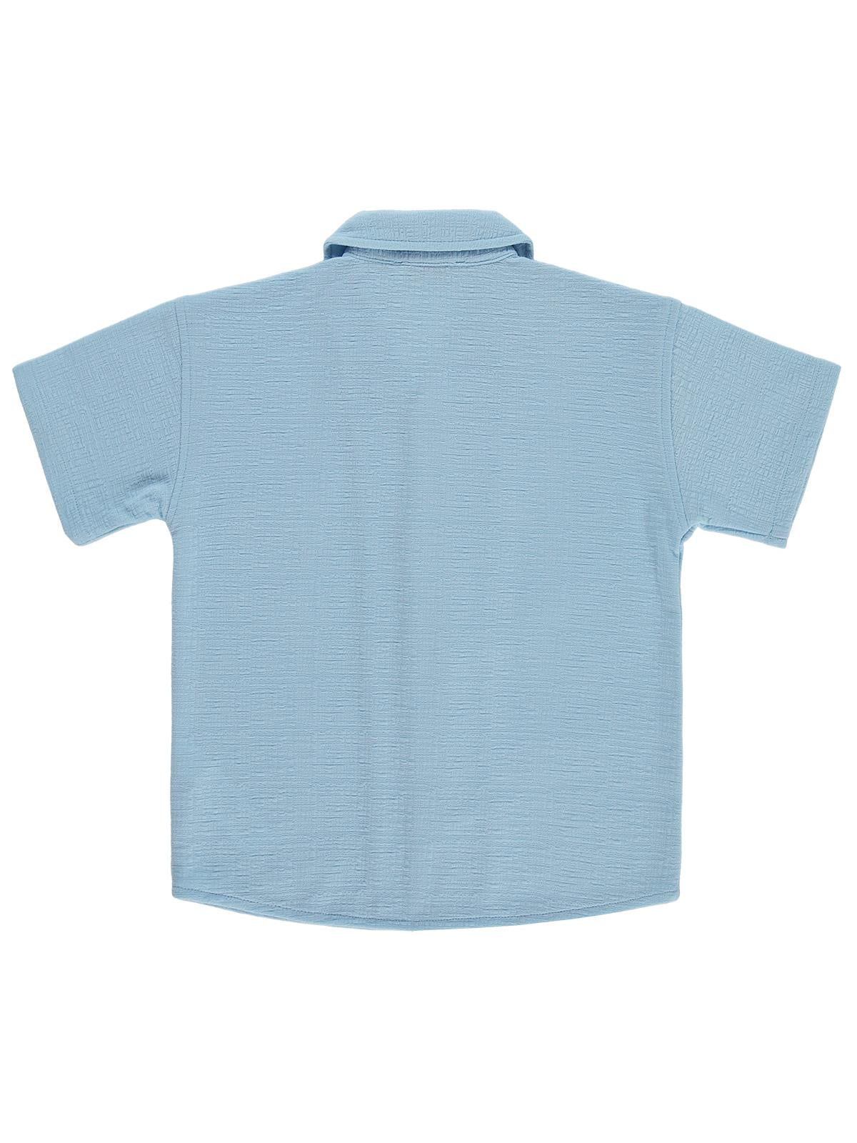 Pierre Cardin Tatil Yaka Basic 6-9 Yaş Gömlek - Mavi