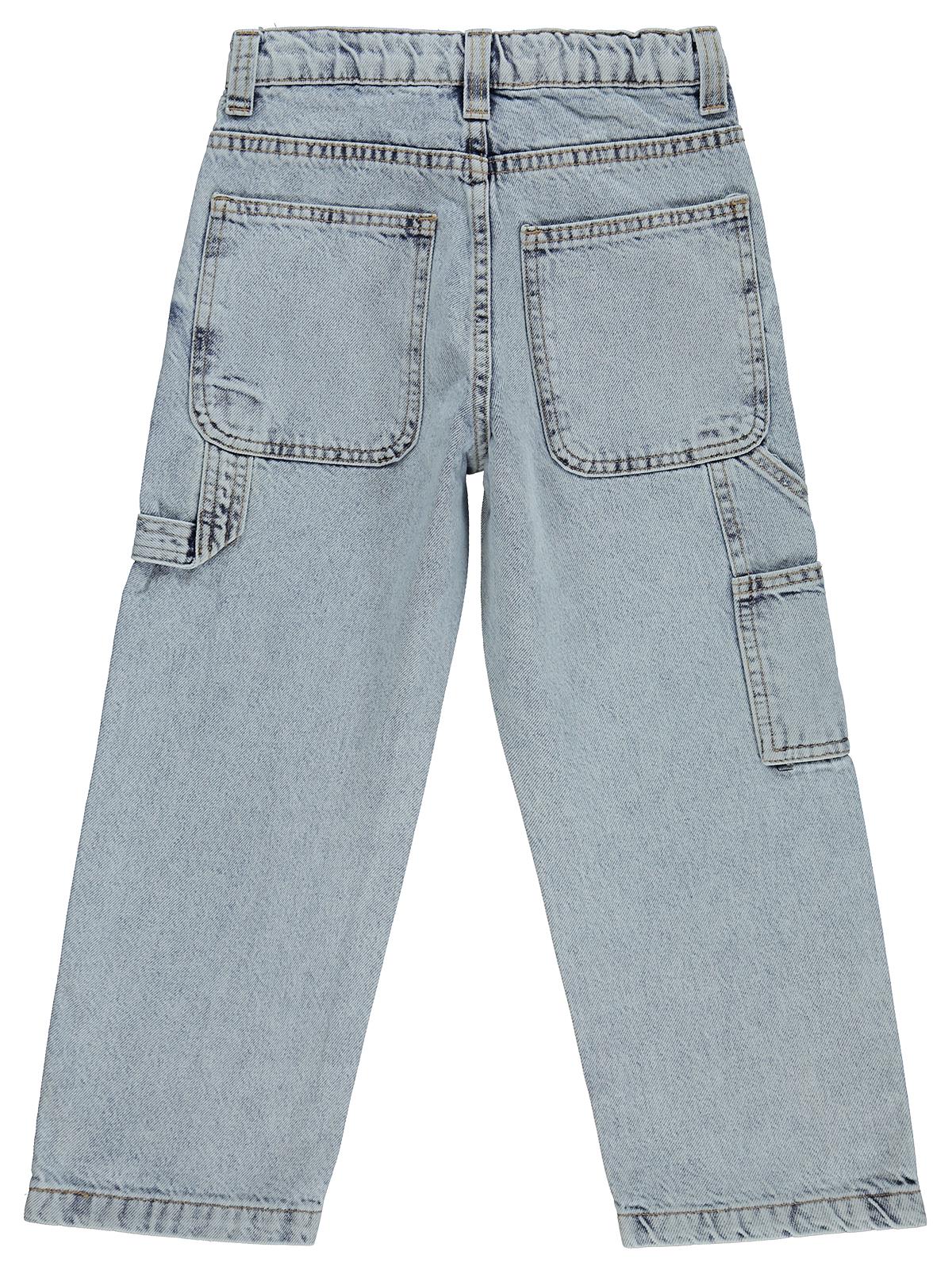 Civil Boys Erkek Çocuk Yan Cepli Baggy Kalıp 6-9 Yaş Pantolon Kot - Mavi