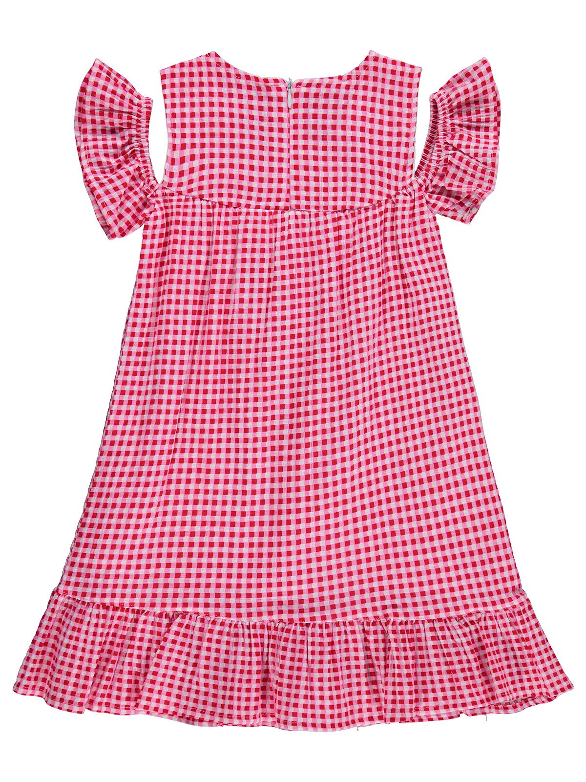 Civil Girls Pötikare 6-9 Yaş Elbise - Kırmızı