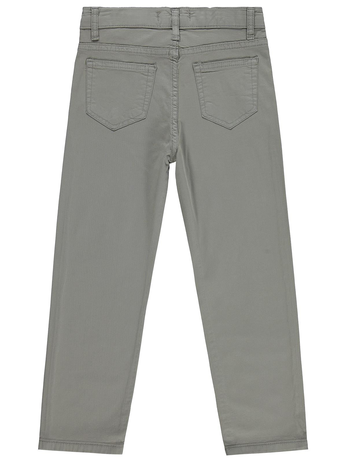 Civil Erkek Çocuk 5 Cep Basic Pantolon | Gabardin | Okul Kreş ve Günlük Kullanım - Gri
