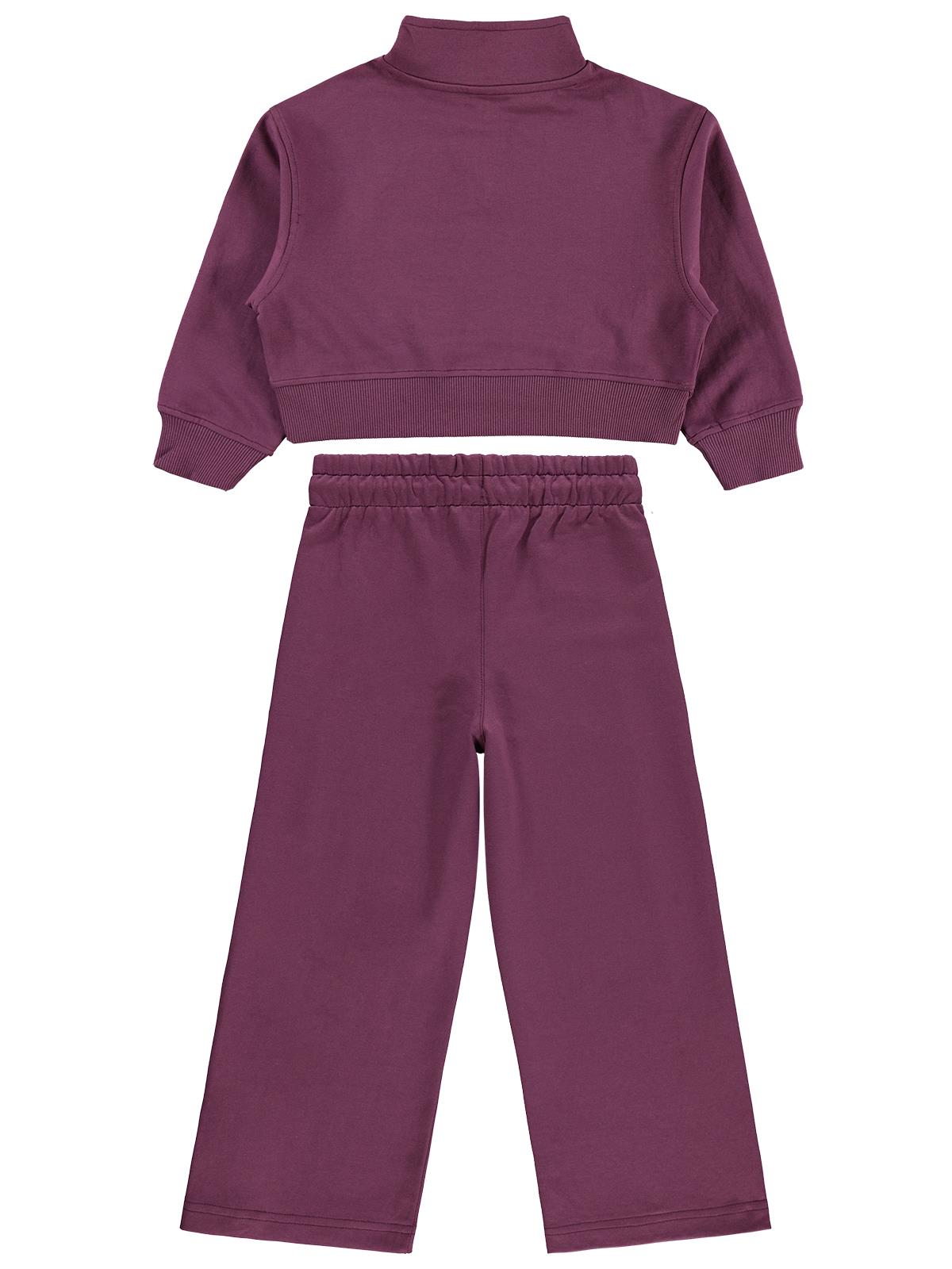 Mışıl Kids Yarım Fermuarlı 10-13 Yaş Eşofman Takımı - Pembe