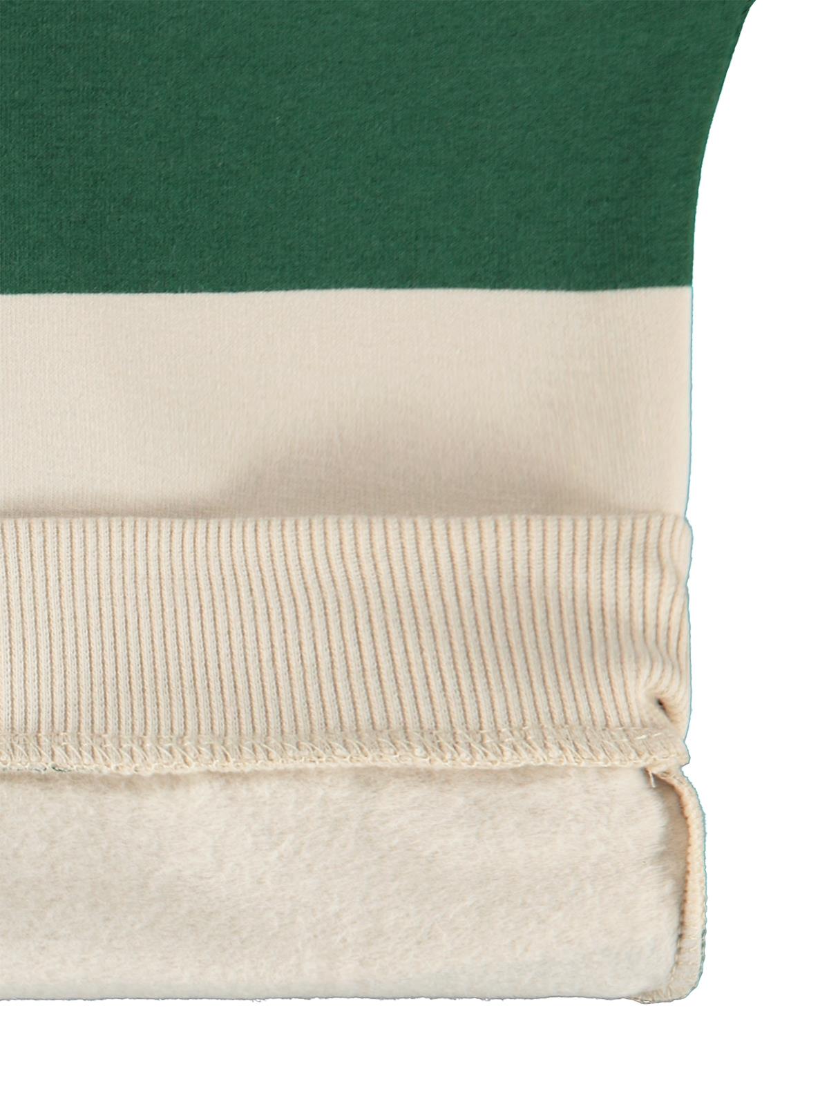 Civil Erkek Çocuk Kalın Çizgili Basic Sweatshirt | 2 İp Uzun Kol | Okul Kreş ve Günlük Kullanım - Yeşil