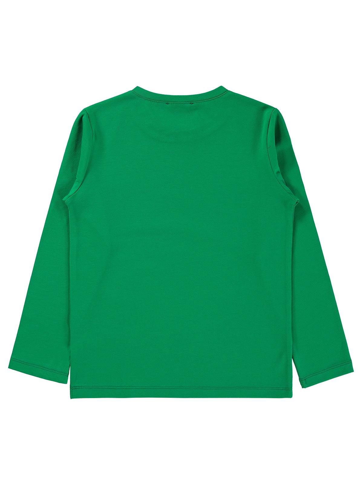 Civil Erkek Çocuk Basic Sweatshirt | Likralı Süprem Uzun Kol | Okul Kreş ve Günlük Kullanım - Yeşil