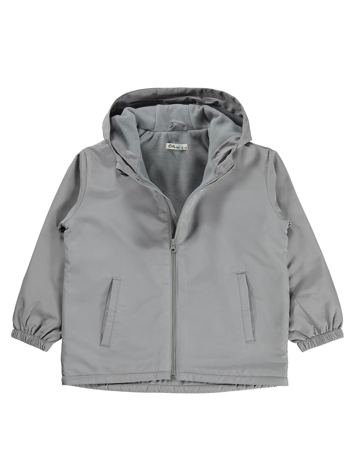 Civil Boys İçi Polarlı Basic 10-13 Yaş Yağmurluk - Gri