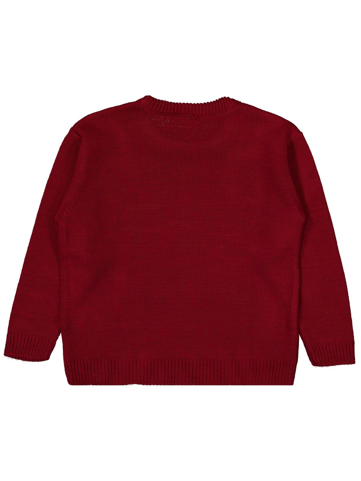 Civil Girls Fiyonk Desenli 6-9 Yaş Kazak - Bordo