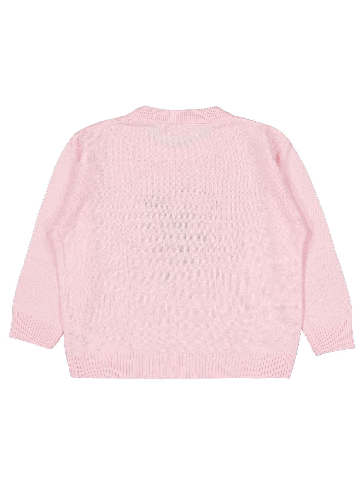 Civil Girls Hibiskus Desenli 2-5 Yaş Kazak - Pembe