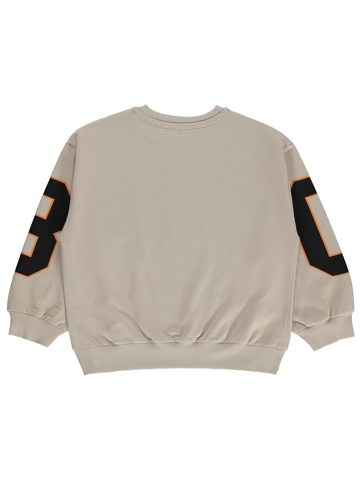 Civil Boys College Nakışlı 10-13 Yaş Sweatshirt - Bej