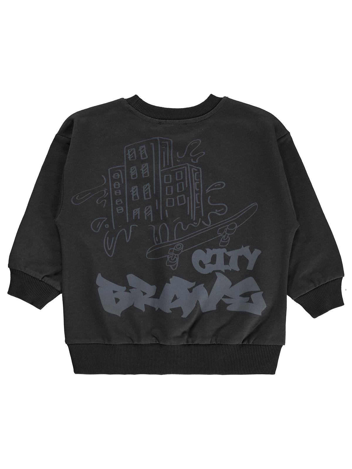 Civil Boys Brave Baskılı 2-5 Yaş Sweatshirt - Gri