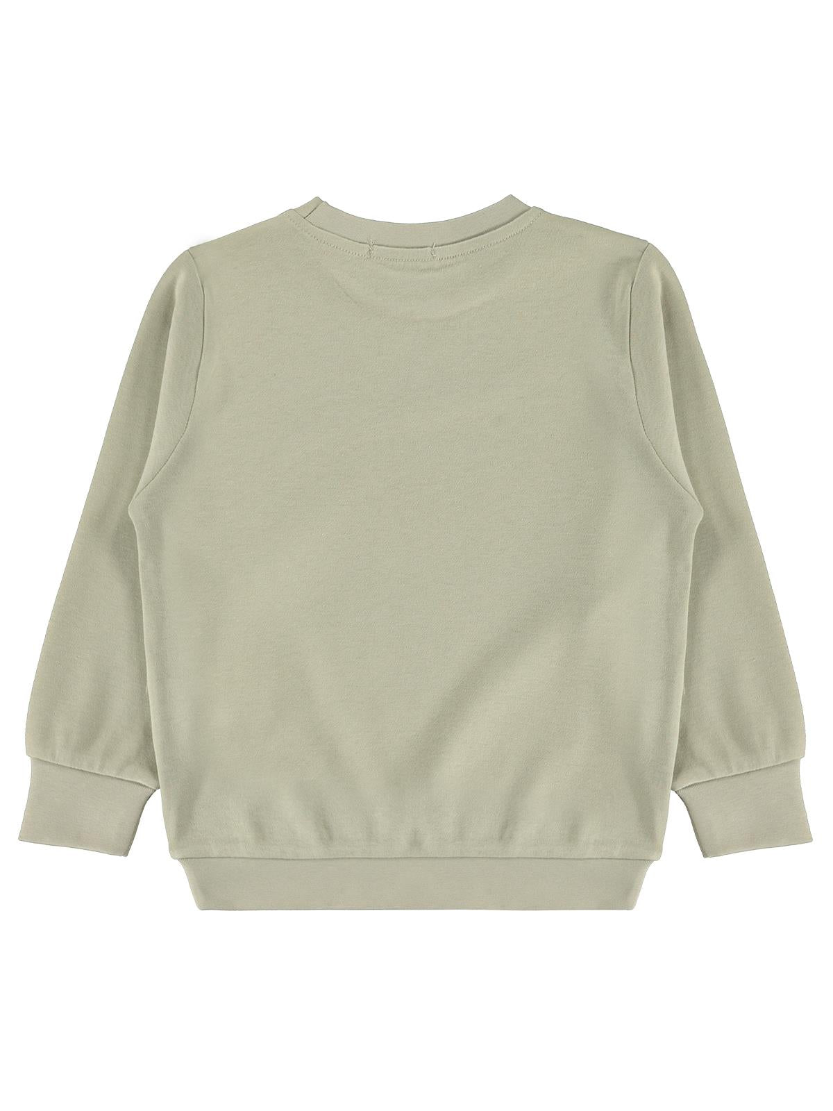 Civil Erkek Çocuk Gülen Yıldız Baskılı Sweatshirt Km | İnterlok | Okul Kreş ve Günlük Kullanım - Gri