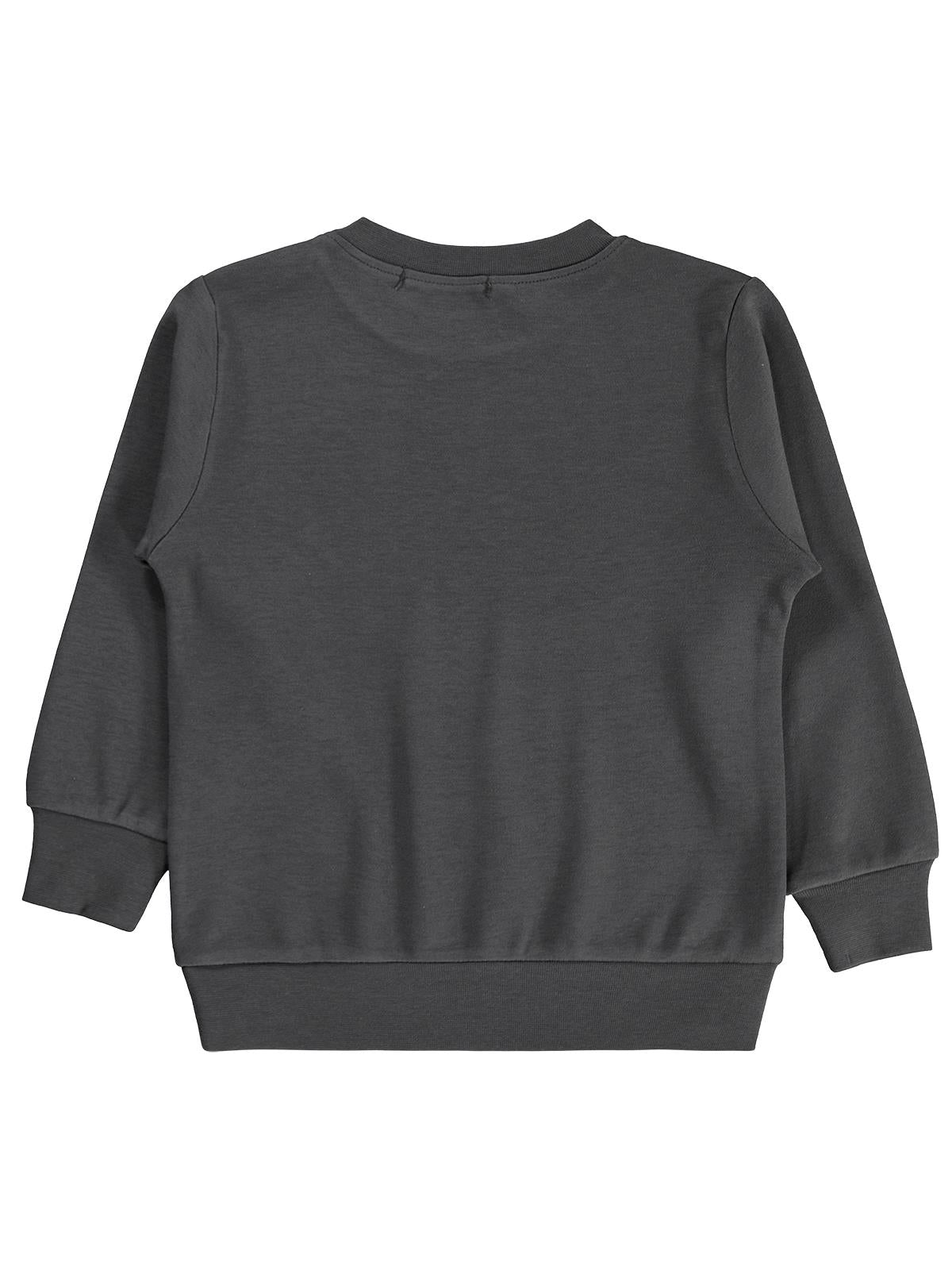 Civil Boys Erkek Çocuk Certıfıed Baskılı Sweatshirt Km | İnterlok Uzun Kol | Okul Kreş ve Günlük Kullanım - Gri