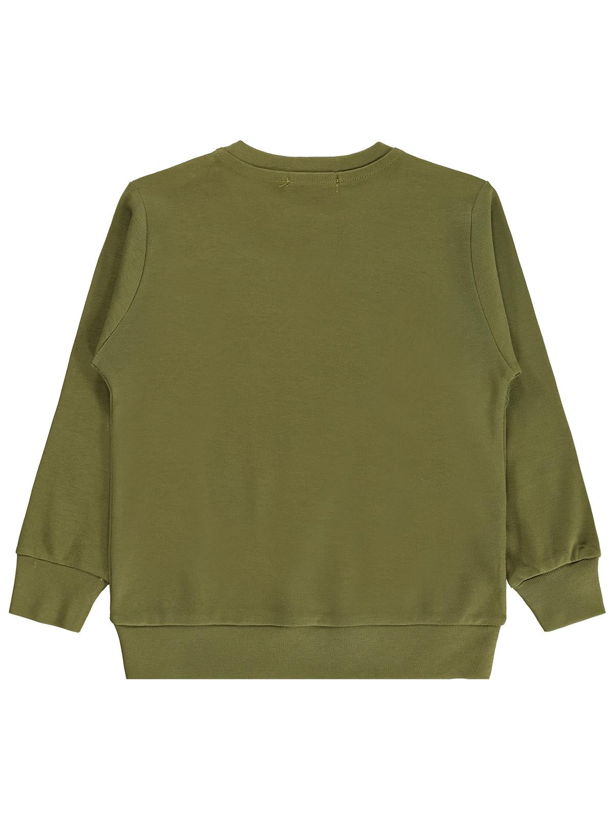 Civil Boys Araba Baskılı 2-5 Yaş Sweatshirt - Haki