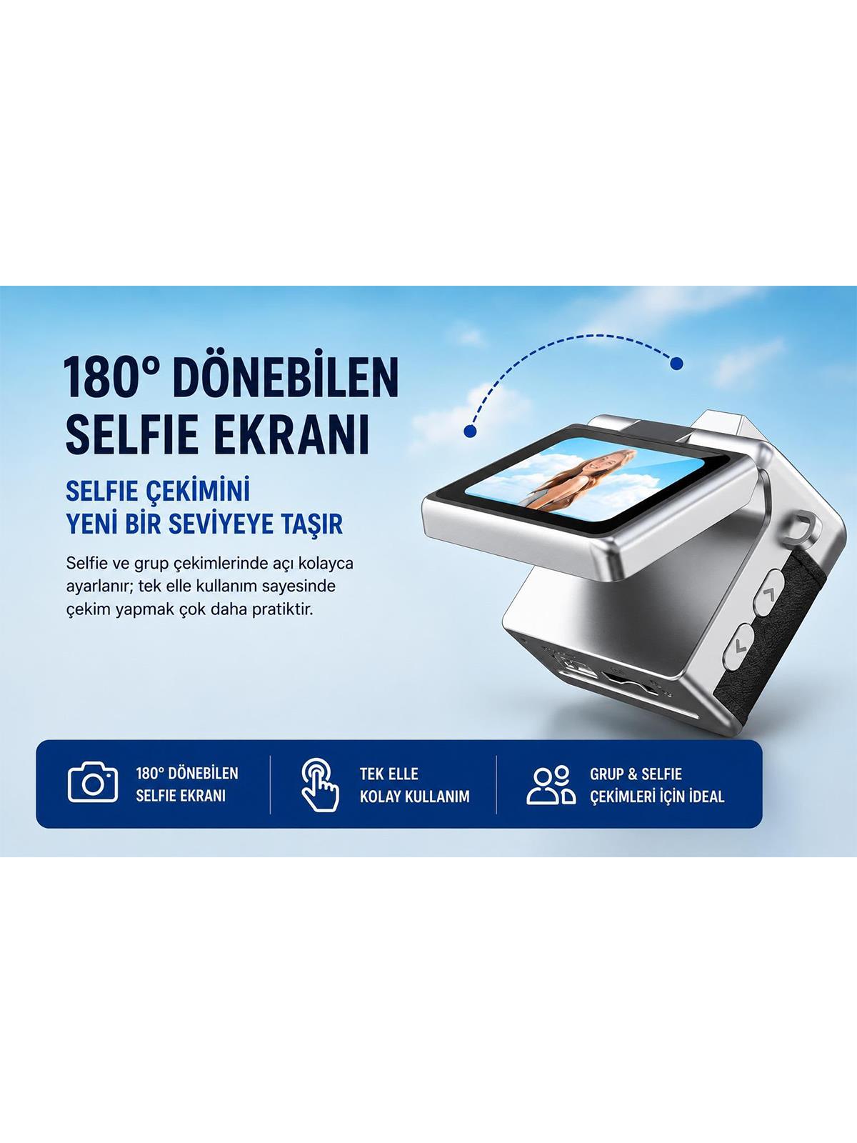 Joyplus Mini Flip Ekranlı Dijital Kamera - Yeşil