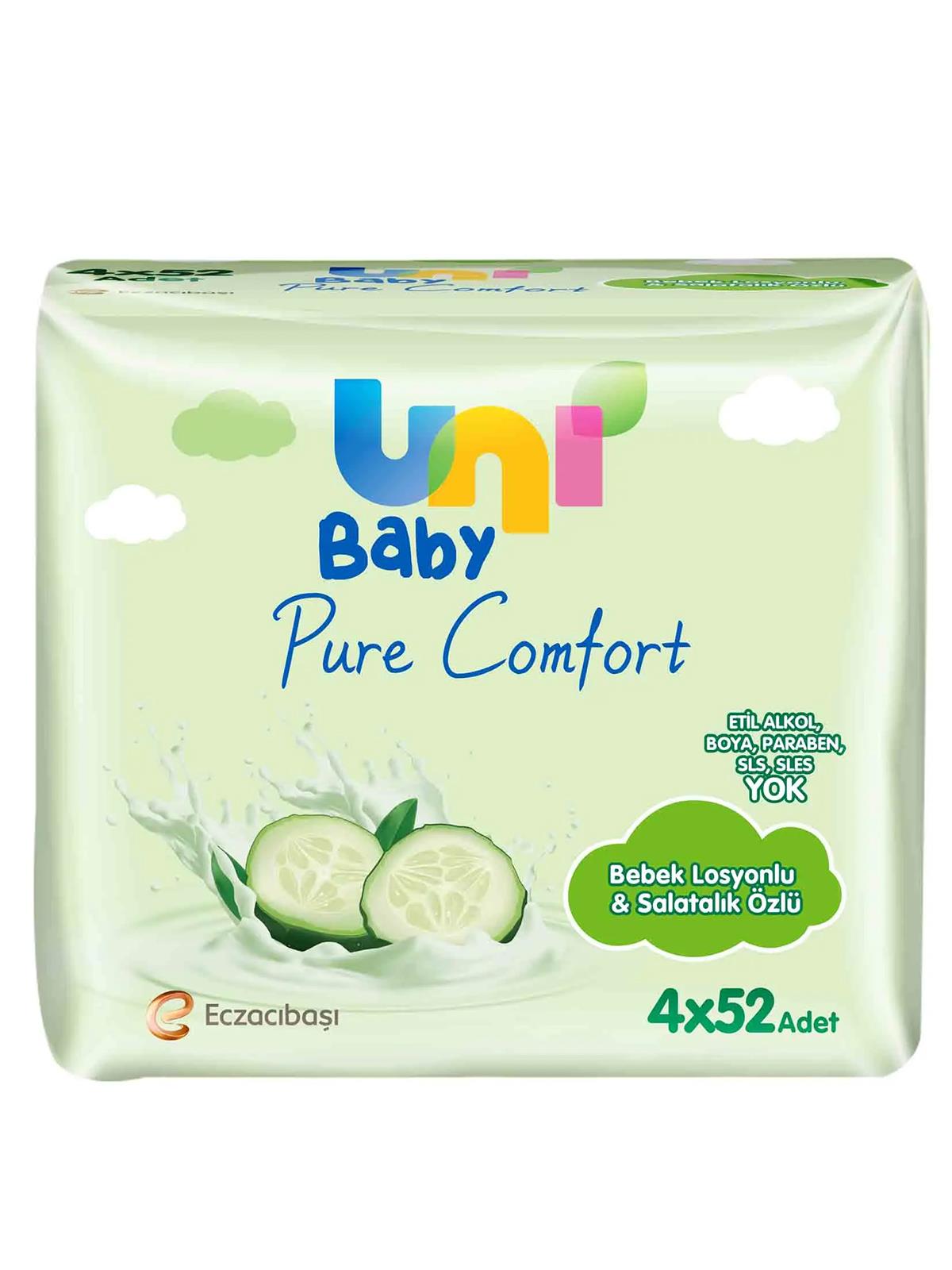 Uni Baby Pure Comfort Salatalık Islak Havlu 4x52