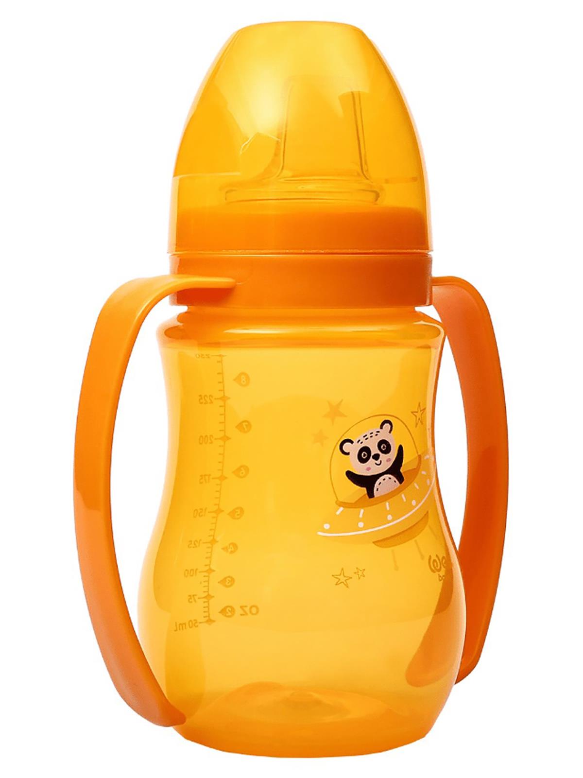 Wee Baby Antikolik Akıtmaz Kulplu Pp. Bardak 250 Ml - Turuncu