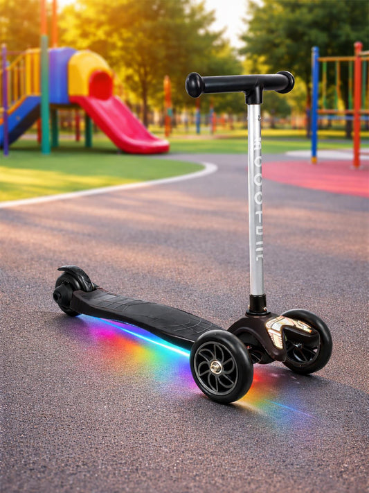 Tois ColorWase Led Işıklı 4 Kademe Ayarlanabilir 3 Tekerlekli Scooter - Siyah