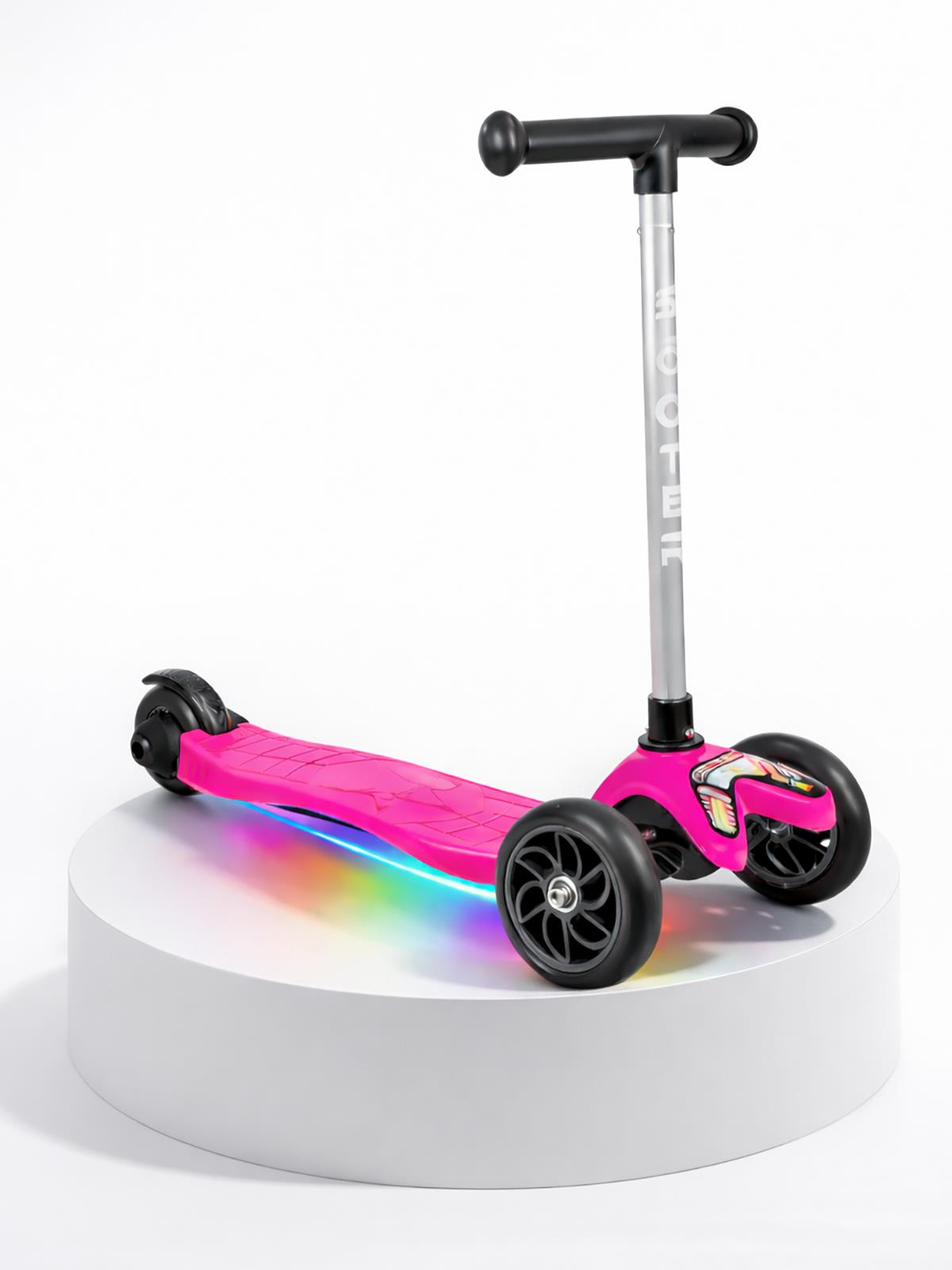 Tois ColorWase Led Işıklı 4 Kademe Ayarlanabilir 3 Tekerlekli Scooter - Pembe
