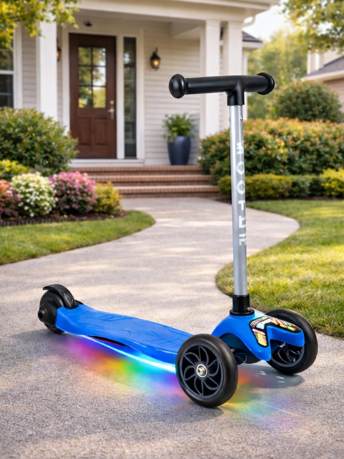 Tois ColorWase Led Işıklı 4 Kademe Ayarlanabilir 3 Tekerlekli Scooter - Mavi