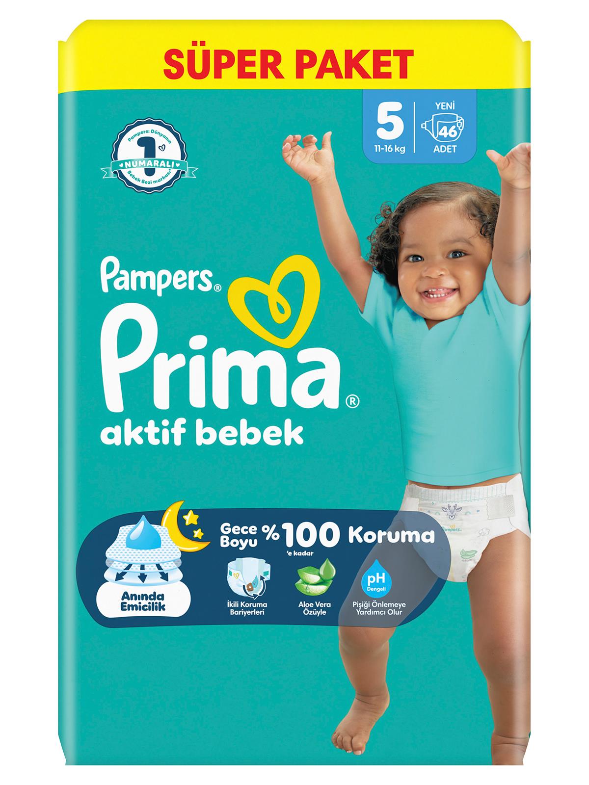 Prıma Bebek Bezi Ab 5 Beden Super Paket 46 Adet