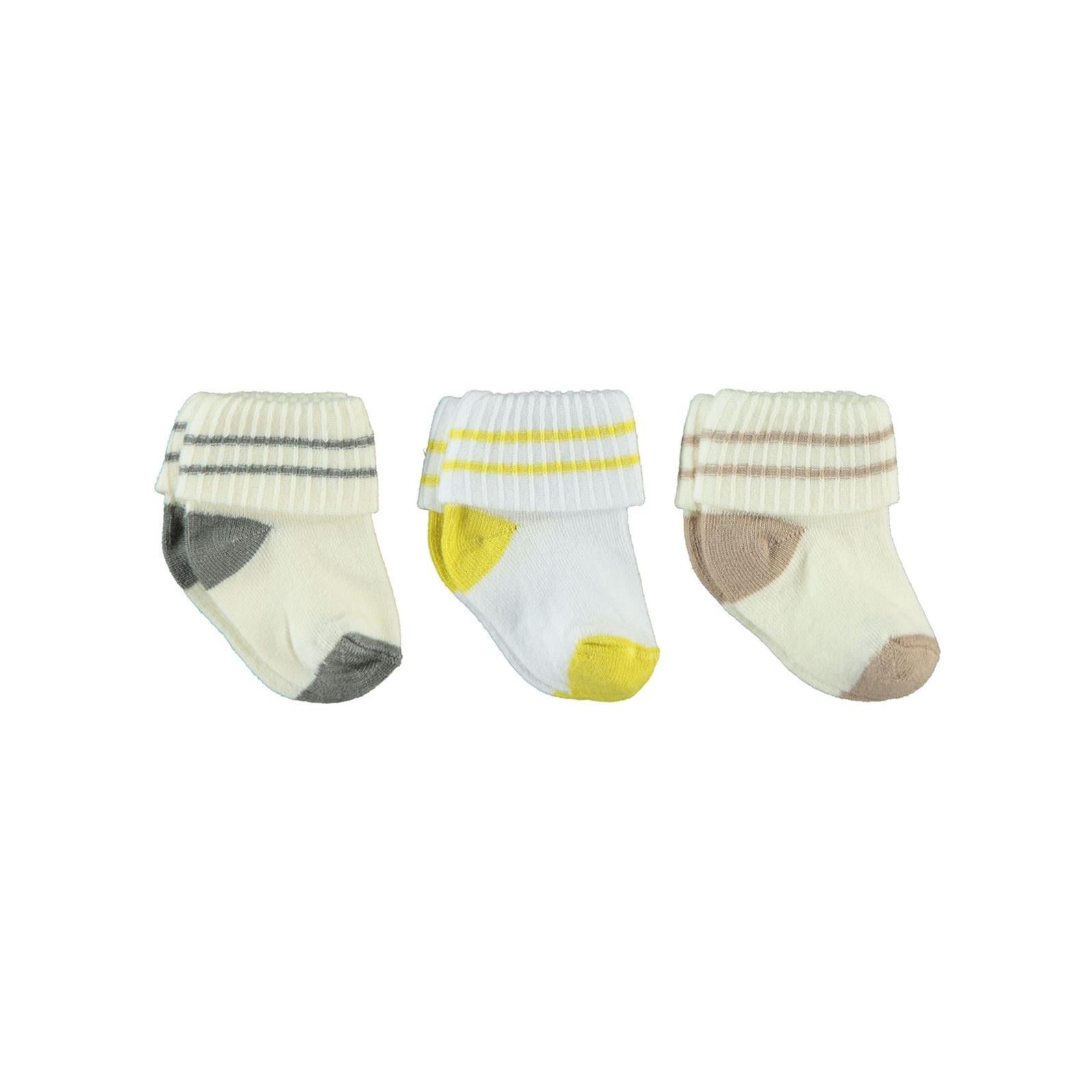 Civil Baby Erkek Bebek 3'lü Çorap Set 0-24 Ay