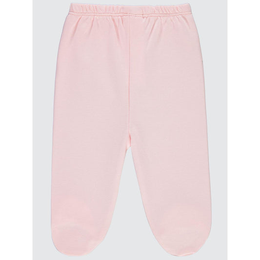 Civil Baby Kız Bebek Beli Lastikli 0-9 Ay Unisex Patikli Tek Alt - Pembe
