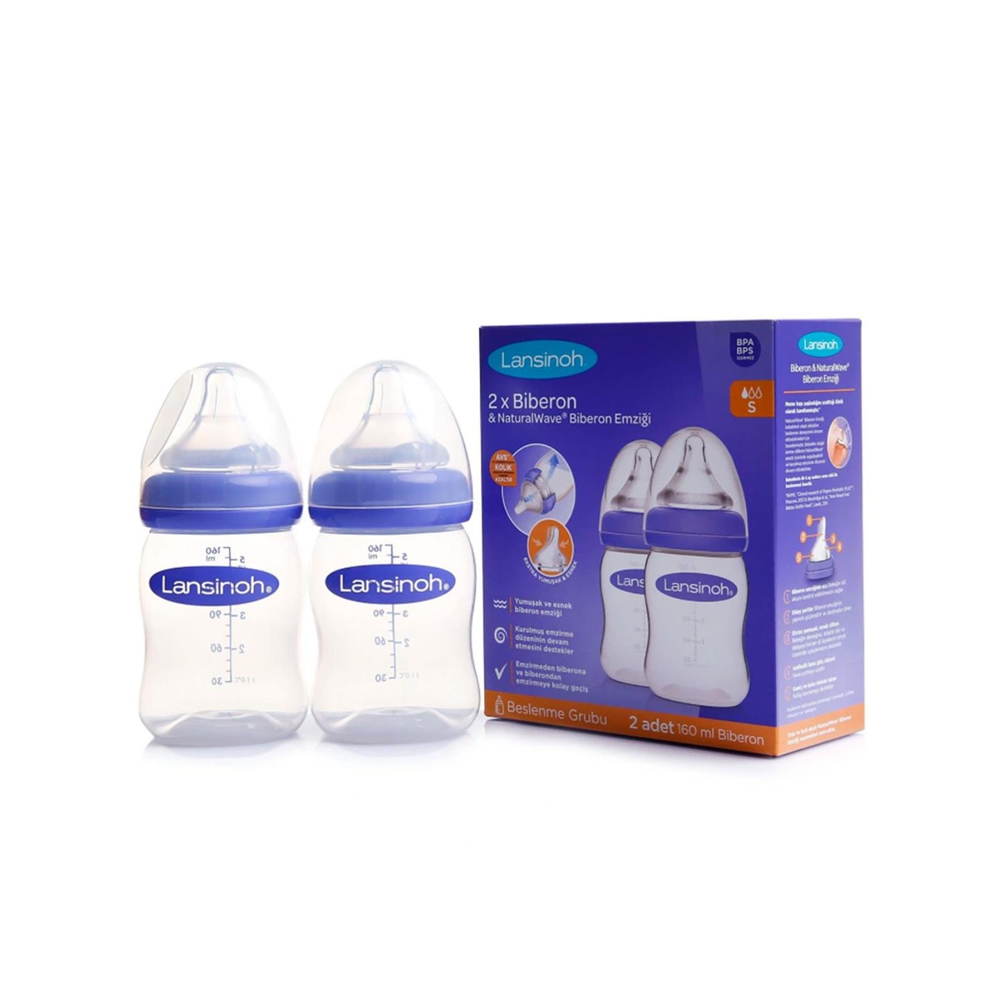 Lansinoh Natural Wave Biberon Seti 160 mlx2 - Standart